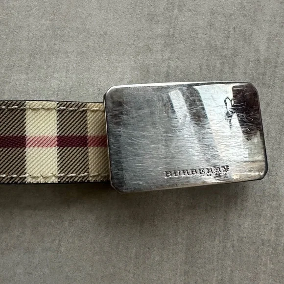 Burberry Accessories Burberry Womens Slim Belt With Novacheck